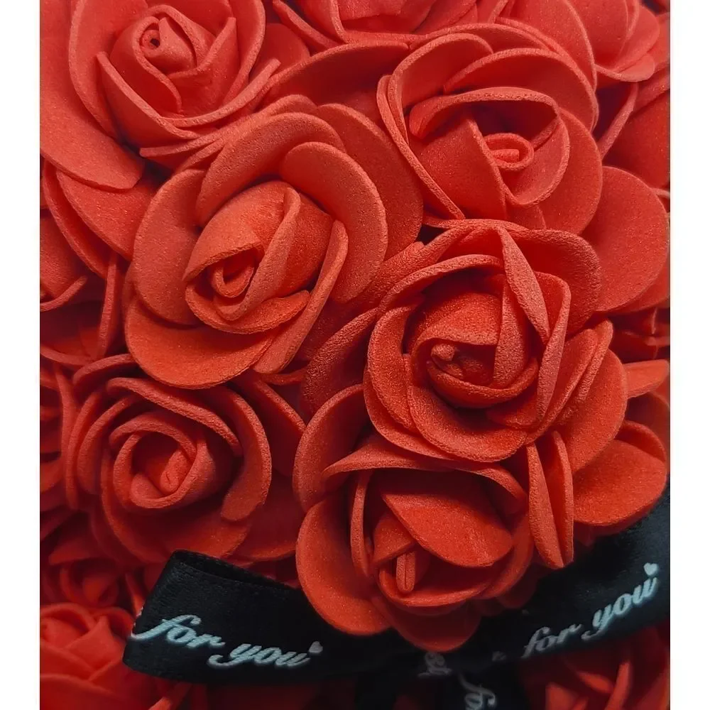Cherry Red Rose Bear Romantic Gift Love Valentines Girlfriend Surprise Holiday